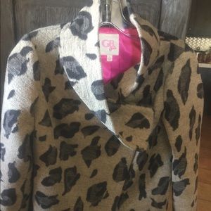 GB Girls designer leopard coat
